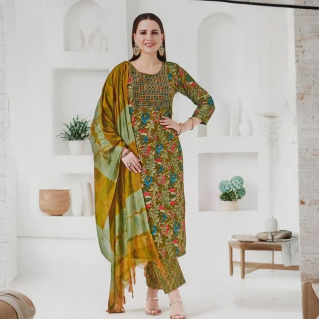 Fancy Dress Material – Gold