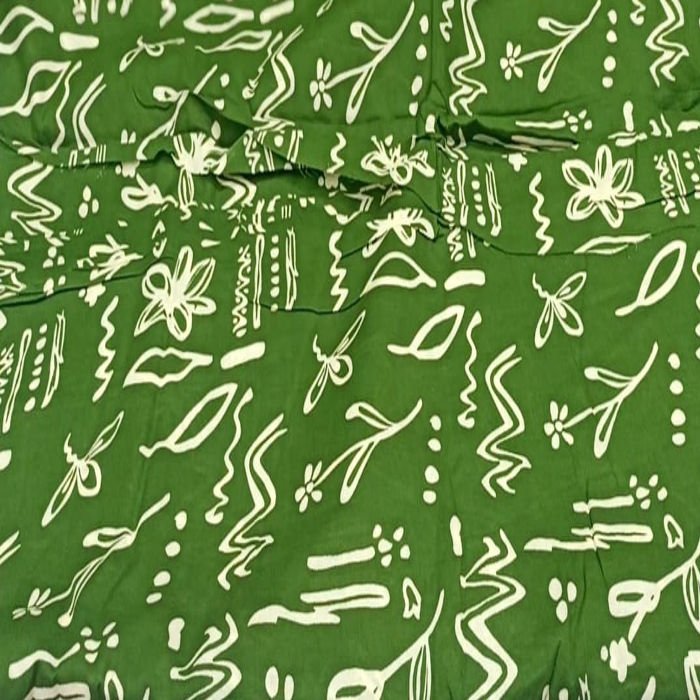 Cotton Material – Parrot Green