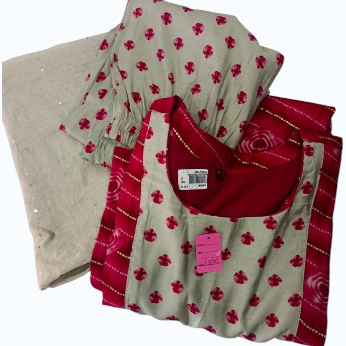 Muslin Silk Salwar Feeding Set