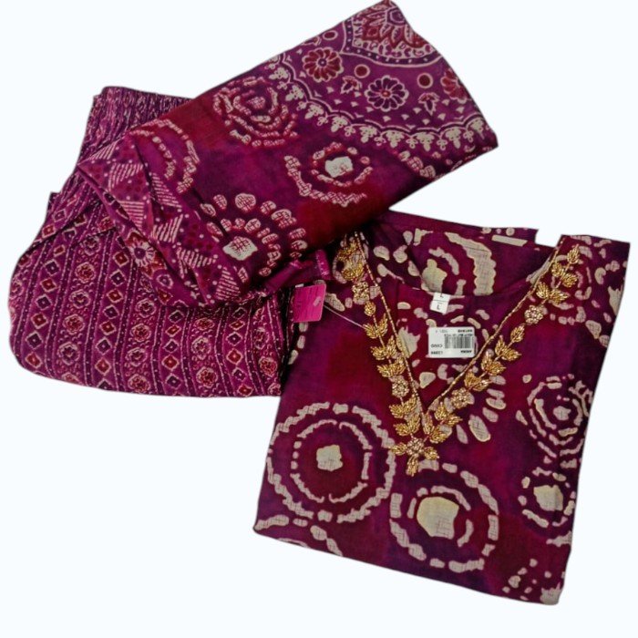 Muslin Silk Salwar – Megenta