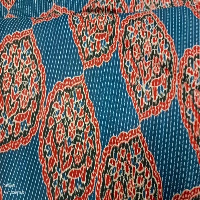 Kantha Cotton Running Material – Blue