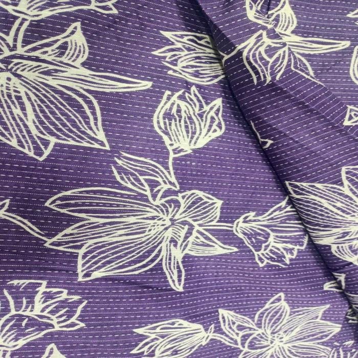 Kantha Cotton Running Material – Lavender