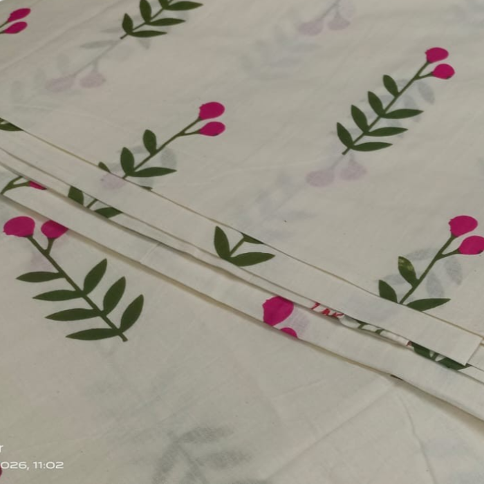 Jaipur Cotton Material - Sandal with Flower Design